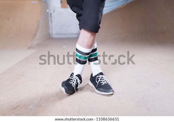 socks and trainers