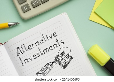 Alternative investments is shown on a photo using the text - Shutterstock ID 2141406693