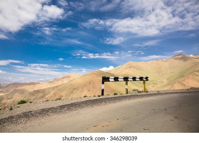 Altitude Road And Snowy Rock Mountain Rage In Summer 