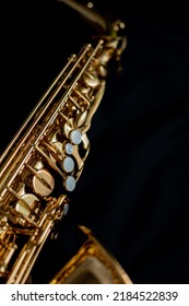 Alto Sax On Black Cloth