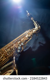 Alto Sax On Black Cloth