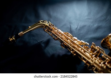 Alto Sax On Black Cloth