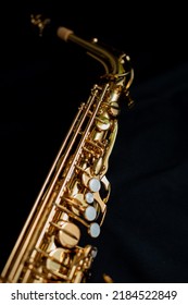 Alto Sax On Black Cloth