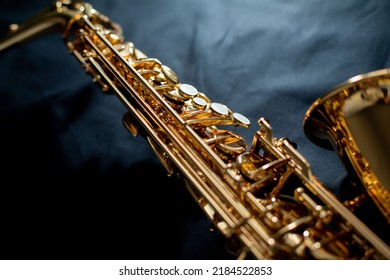 Alto Sax On Black Cloth