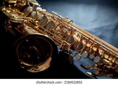 Alto Sax On Black Cloth