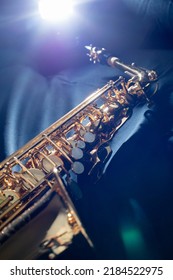 Alto Sax On Black Cloth