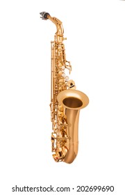 Alto saxophone in soft light isolated on white - Shutterstock ID 202699690