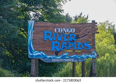 ALTON, UNITED KINGDOM - JUNE 17th 2022: Congo River Rapids ride at Alton Towers Theme Park
