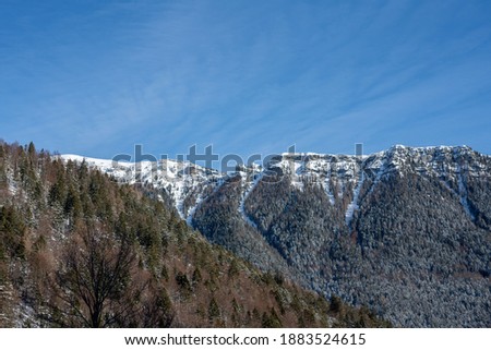 Altopiano di Asiago mountains during winter season