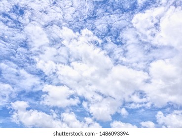 Altostratus Cloudscape, Dramatic Sky Background, Bluesky