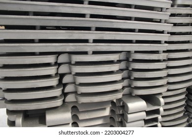 Aluminium Alloy Casting Plates Stacked On Top Of Each Other