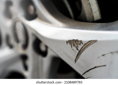Aluminium alloy wheel car damaged need repair service, transportation technology concept. - Shutterstock ID 2108489783