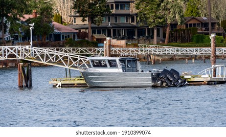 An Aluminium Boat With Two Outboard Engines