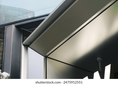 Aluminium composite wall cladding pattern.