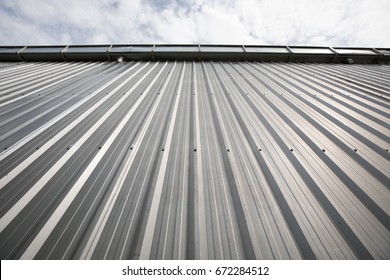 Aluminium Metal Sheet Roof With The Cloud And Sky