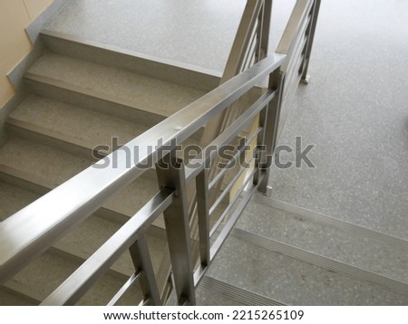 Aluminium railing handle for safety in office.	