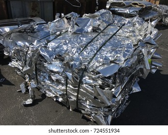 Aluminium Scrap In A Package Just For Recycling