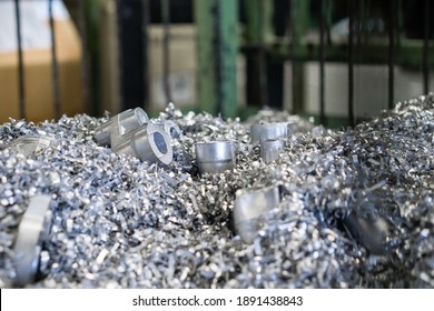 Aluminium ship and NG parts recycle  at aluminium casting process in aluminium casting manufacturing industry