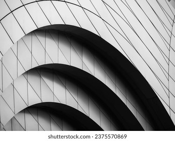 Aluminium steel wall Curve Modern Building exterior Architecture details - Powered by Shutterstock