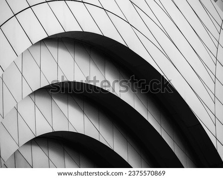 Aluminium steel wall Curve Modern Building exterior Architecture details