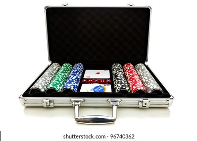 The Aluminium Suitcase With Poker Set