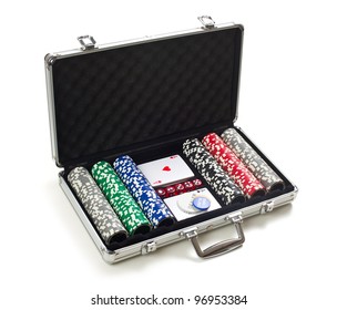 The Aluminium Suitcase With Poker Set