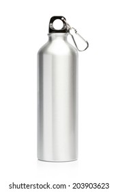 Aluminum bottle water isolated white background - Shutterstock ID 203903623