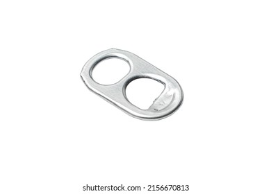 Aluminum Can Opener Pull Tab Lid, Ring-Pull On Isolated on White Background