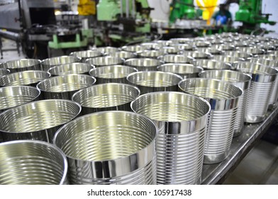 Aluminum Cans In Factory Warehouse