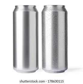 Aluminum Cans Isolated On White