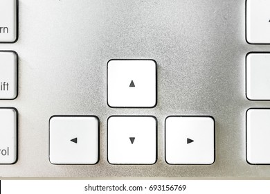 Aluminum Computer Keyboard, Arrow Keys Buttons