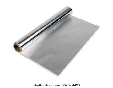  Aluminum Foil Roll On The White Background