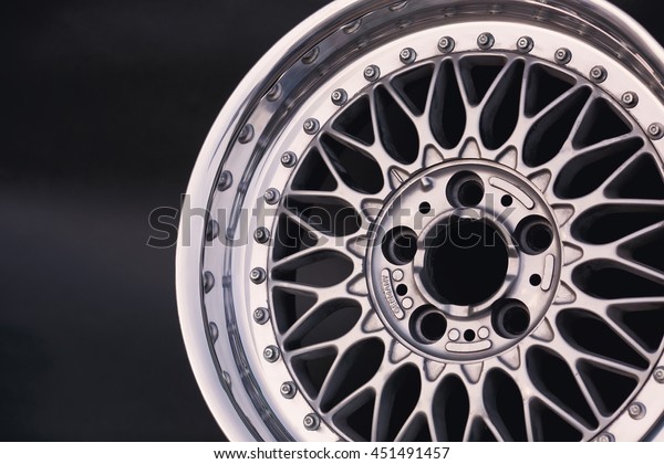 Aluminum metal wheel rim texture. Car alloy , isolated\
on g