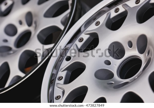 Aluminum metal wheel\
rim texture. Car\
alloy.
