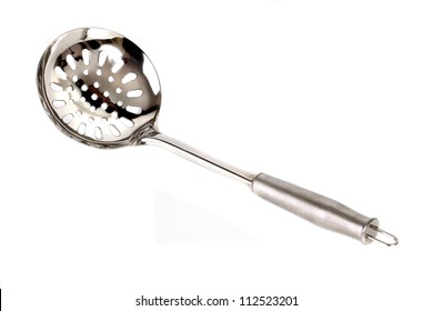 An Aluminum Slotted Spoon