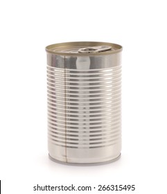 Aluminum,canned Food Isolated On White Background