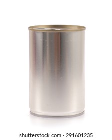 Aluminum,canned Food Isolated On White Background