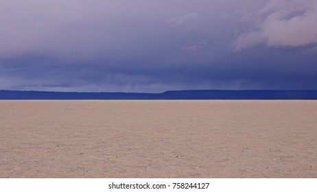 Alvord Desert Playa and Dark Clouds