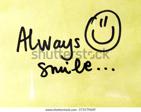 Always Smile Text Foto De Stock Editar Ahora 373579609