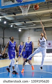 Alysha Clark Of Lyon And Maryia Papova, Ariel Atkins Of Gorzow During FIBA EuroCup Women 2019 Between Lyon ASVEL Feminin And Investinthewest Enea Gorzow 1/24/2019 Gymnase Mado Bonnet Lyon France