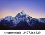 Ama Dablam - mountain in the eastern Himalayan range of Koshi Province, Nepal. Main peak.