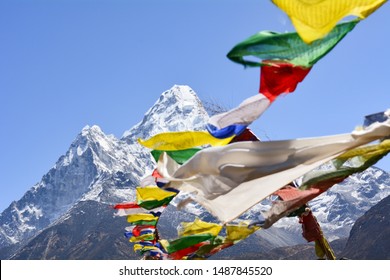 Ama Dablam mountain view in the everest base camp