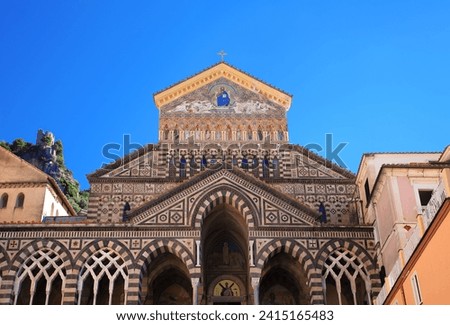 Amalfi Cathedral, Amalfi Coast, Peninsula of Sorrento, Campania, Italy, Europe.
Duomo di Amalfi also known as Cattedrale di Sant'Andrea, Amalfi Coast, Peninsula of Sorrento, Campania, Italy. Stock fotó © 