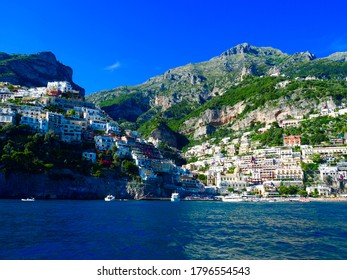 Amalfi Coast... Great View Of Positano Capri Amalfi Ravello...  Italian Food. Italy 