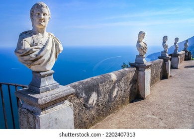 Amalfi Coast From Idyllic Gardens Of Ravello, Campania, Italy, Southern Europe