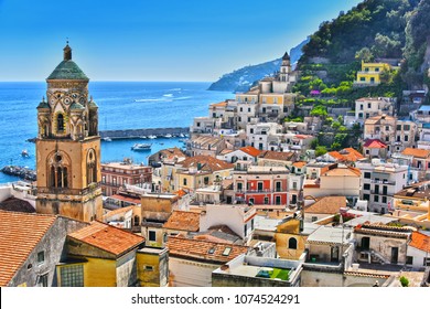 Amalfi In The Province Of Salerno, Campania, Italy