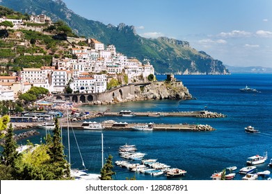 Amalfi Town By Naples, Italy