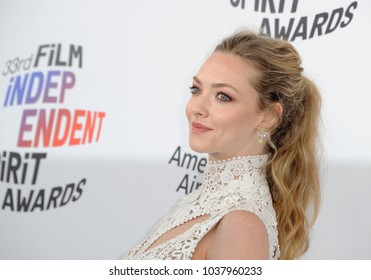 Amanda Seyfried At The 2018 Film Independent Spirit Awards Held At Santa Monica Beach, USA On March 3, 2018.