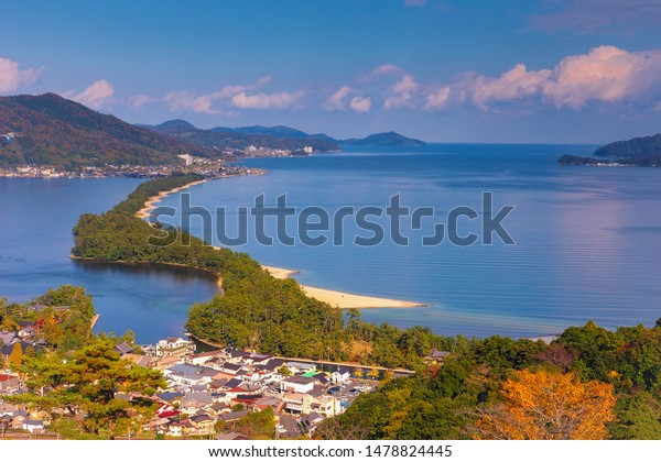 Amanohashidate Japan Autumn Momiji Season Pine Stock Photo Edit Now