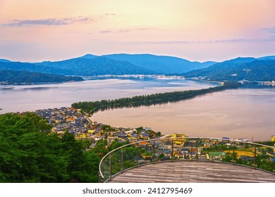 Amanohashidate, Kyoto, Japan overlooking the sandbar. - Powered by Shutterstock